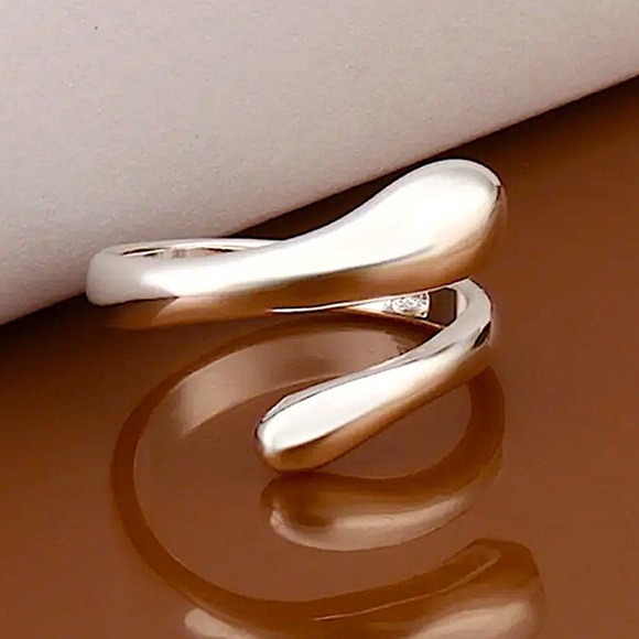 Sterling Silver Tear Drop Geometric Matching Necklace Bracelet Earrings Set - Picture 7 of 15